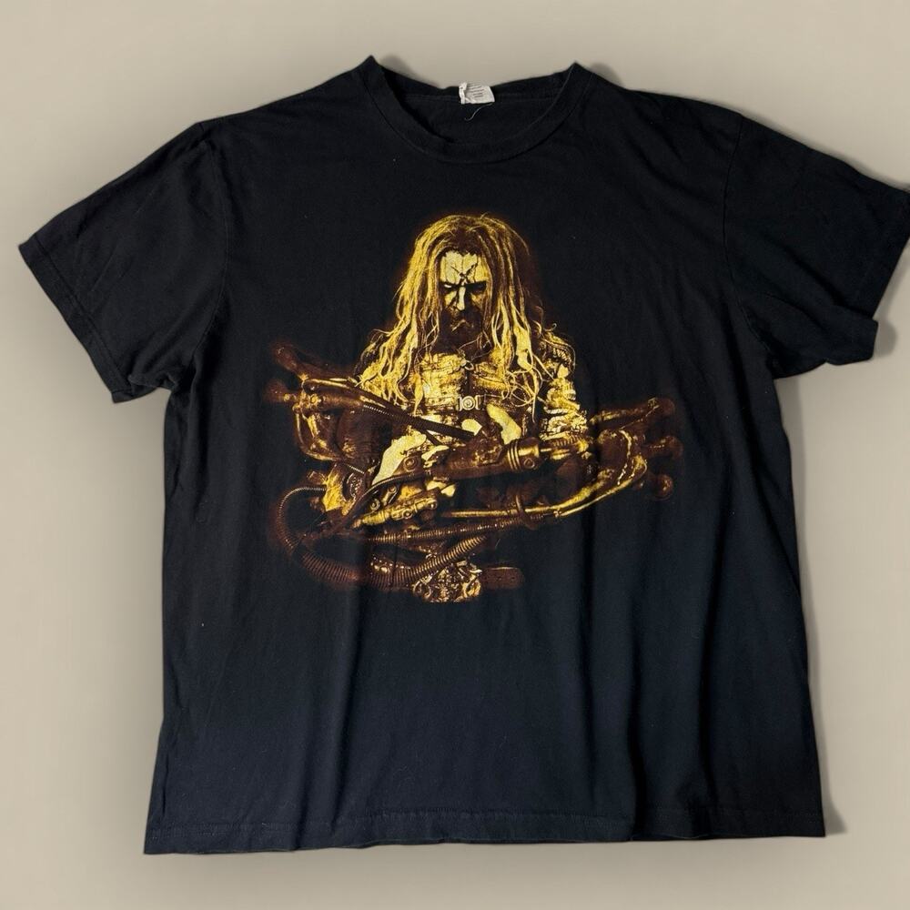 Y2K Rob Zombie Shirt 2016 Tour Large Black Graphic Tee Front And Back Cities